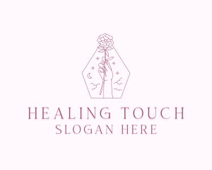 Rose Flower Spa logo design