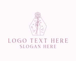 Holistic - Rose Flower Spa logo design
