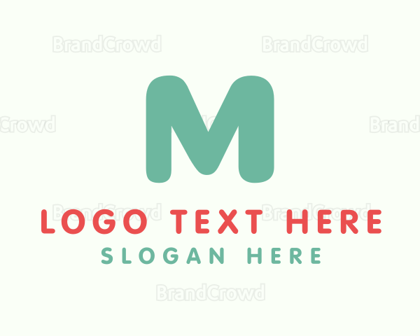 Cute Turquoise Letter M Logo