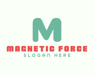 Cute Turquoise Letter M logo design