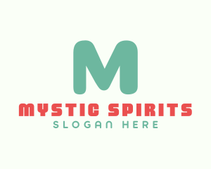 Cute Turquoise Letter M logo design