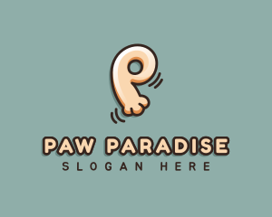 Pet Paw Letter P logo design