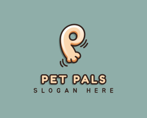 Pet Paw Letter P logo design