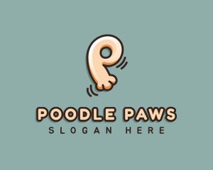 Pet Paw Letter P logo design