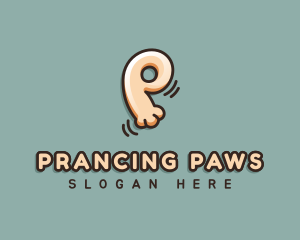 Pet Paw Letter P logo design