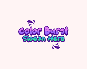 Fun Paint Splatter logo design
