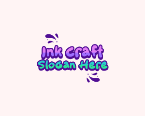 Fun Paint Splatter logo design