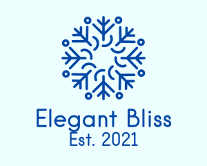 Christmas - Cool Snowflake Blizzard logo design