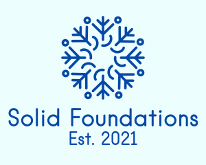 Christmas - Cool Snowflake Blizzard logo design