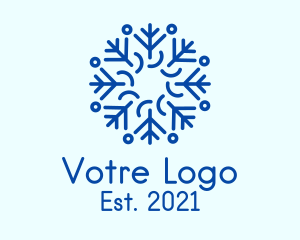 Winter - Cool Snowflake Blizzard logo design