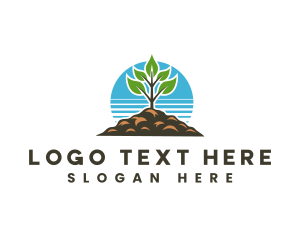 Environmental - Organic Soil Leaf Gardening logo design