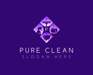 Sanitation Sparkle Clean logo design