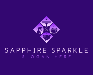 Sanitation Sparkle Clean logo design