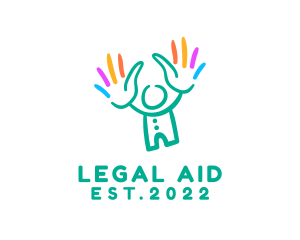 Art - Colorful Child Hands logo design