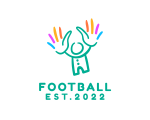 Kids - Colorful Child Hands logo design