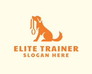 Sitting Dog Leash  logo design