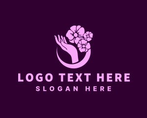 Boutique - Natural Floral Hand logo design