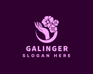 Natural Floral Hand  Logo