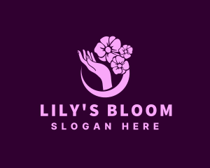 Lily - Natural Floral Hand logo design