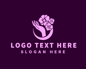 Natural Floral Hand  Logo