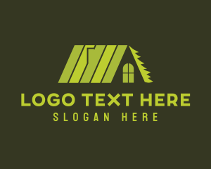 Roofing - Green Roof House logo design