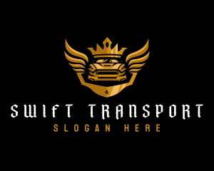 Wing Car Transportation logo design