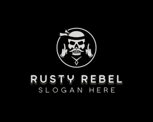 Rebel Bully Skull logo design