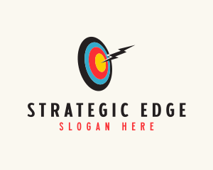 Strategy - Lightning Bolt Target logo design