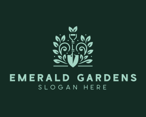 Landscaping Garden Shovel  logo design