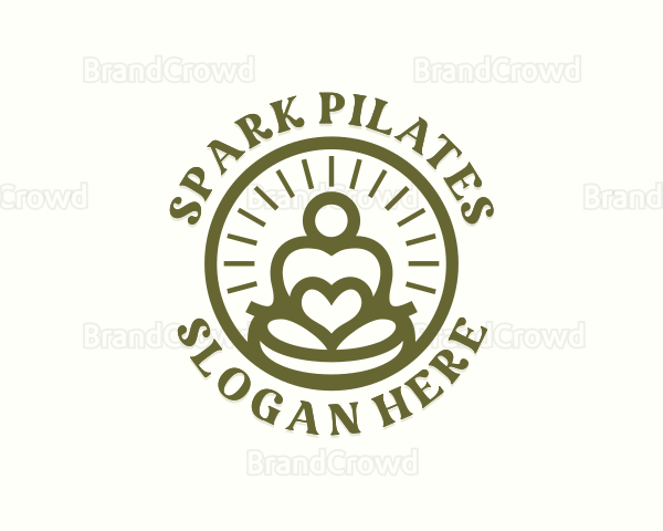 Meditation Yoga Heart Logo