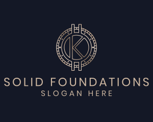 Financial Crypto Letter K  Logo