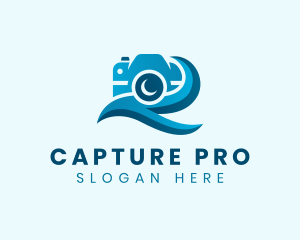 Dslr - Camera Wave Photography logo design