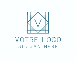 Blue - Tile Flooring Interior Design logo design