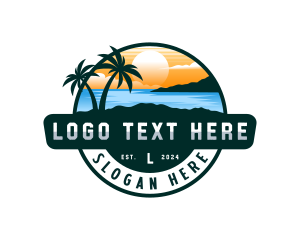 Vacation - Island Beach Getaway logo design