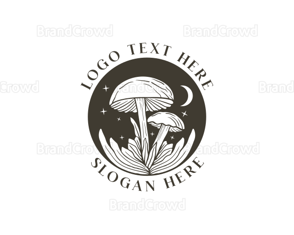Whimsical Mushroom Fungus Logo