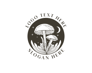 Whimsical Mushroom Fungus Logo