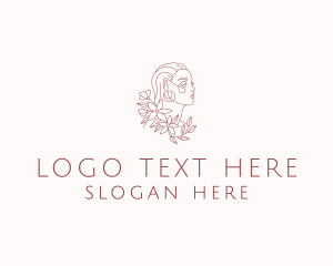 Maroon - Beauty Woman Bloom logo design