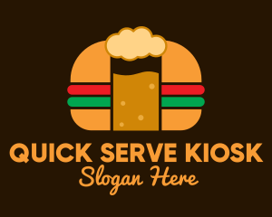 Kiosk - Beer Hamburger Diner logo design