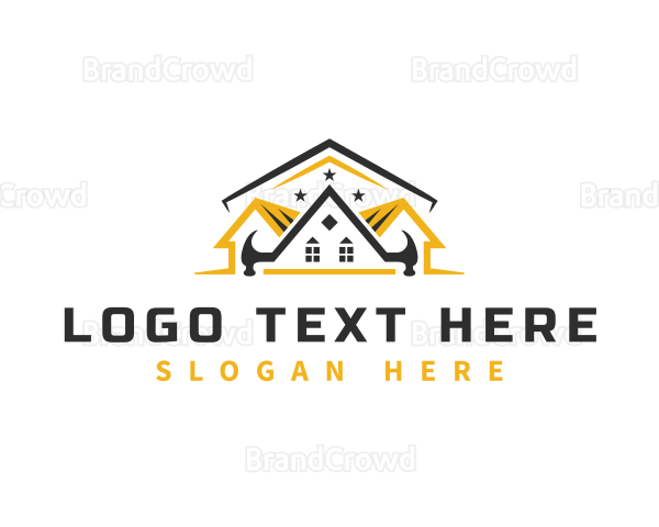 Roofing Construction Builder Logo