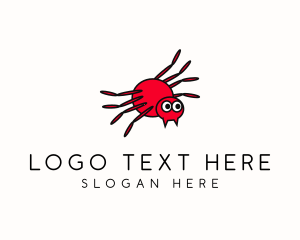 Spider - Cartoon Spider Insect logo design