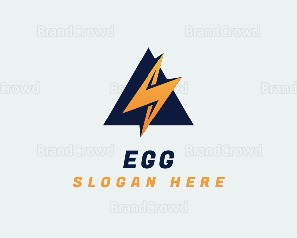 Lightning Electrical Energy Triangle Logo