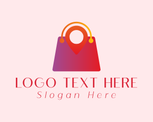 Ecommerce - Shopping Bag Map Pin logo design