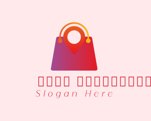 Online Shopping - Shopping Bag Map Pin logo design