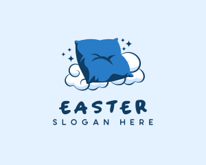 Bed - Fluffy Pillow Cushion logo design