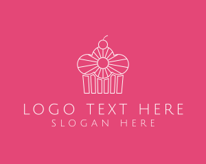 Dessert - Pastry Cherry Cupcake logo design