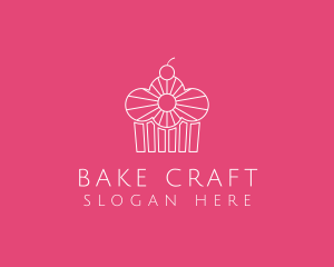 Pastry Cherry Cupcake logo design