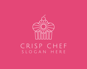 Pastry Cherry Cupcake logo design