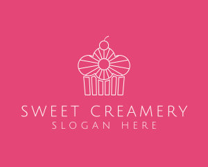 Pastry Cherry Cupcake logo design