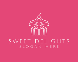 Pastry Cherry Cupcake logo design