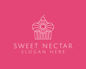 Pastry Cherry Cupcake logo design